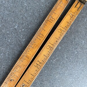 Vintage Wood 24 Folding Ruler 1910 Primitive Antique - Etsy
