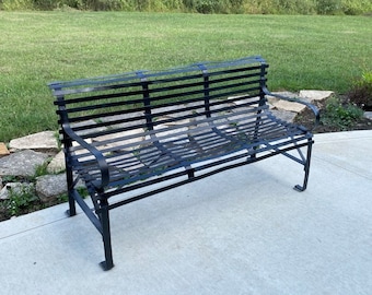 Garden Bench Iron Antique Metal Patio Outdoor Furniture