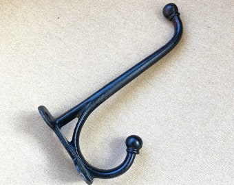 Large Cast Iron Hook Farmhouse Antique Tack  or Coat Bracket Barn Harness
