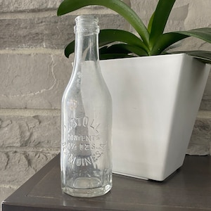 L Stoll Glass Bottle Pop Soda Beer Des Moines Iowa Antique Collectible Memorabilia