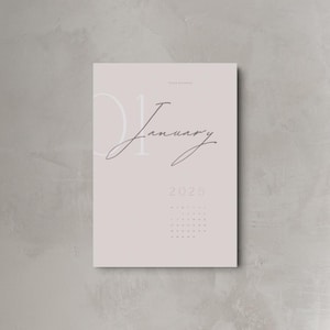 A5 2025 Refined Neutral Monthly Cover Page Set