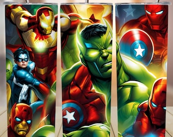 Wrap superheld beker: 20 oz sublimatieontwerp (png-bestand)