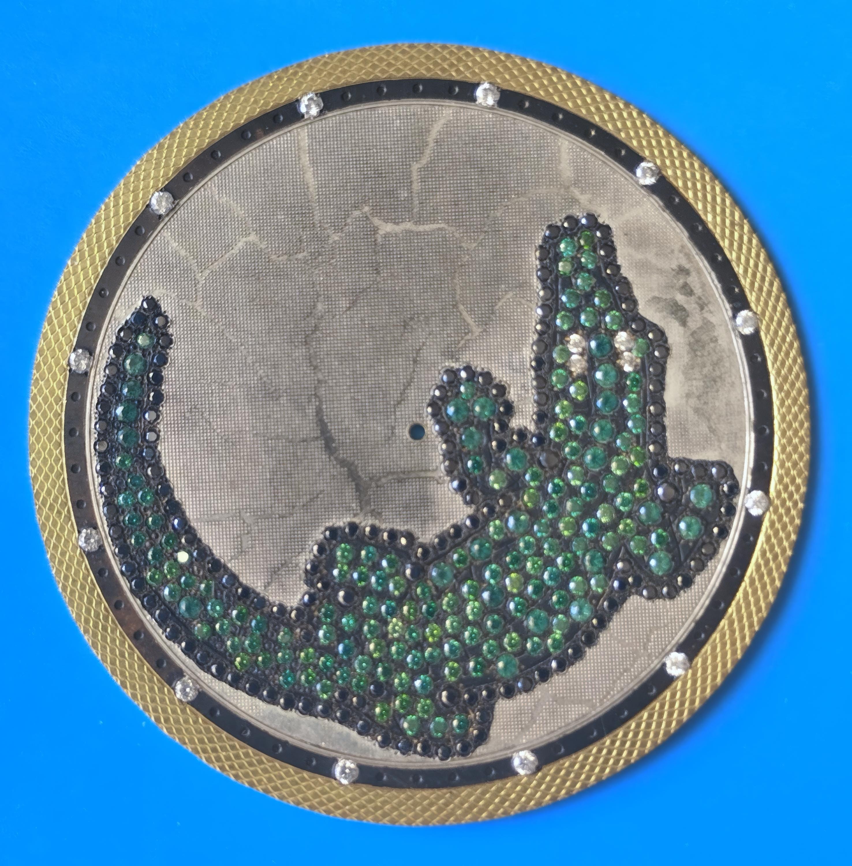 Custom Dial With Stones, Custom Cut-out Gemmed Dial Panther, Handmade ...