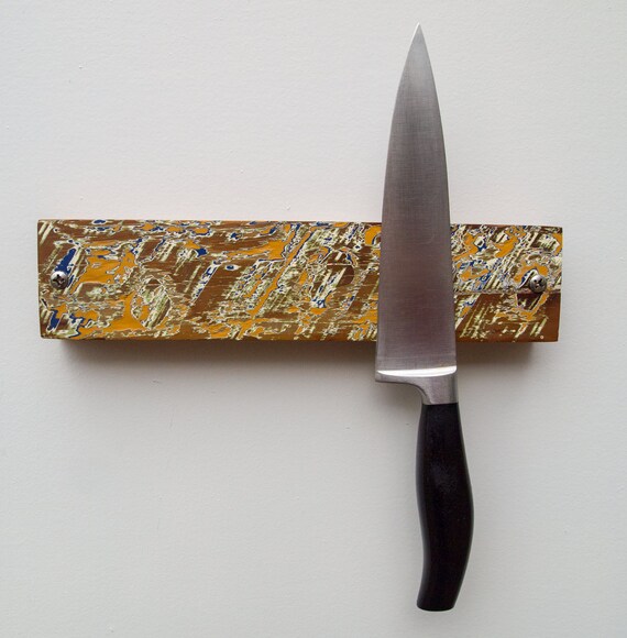 Magnetic Knife Rack Holder Wooden Storage Chef Image 0