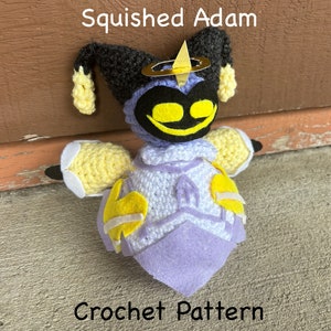 Squished Adam Plushie Hazbin Hotel Crochet Pattern