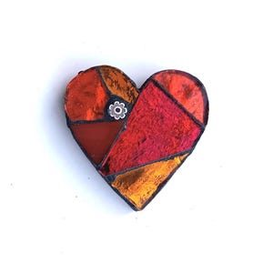 Magnete in mosaico pezzo unico, calamita per frigo, magnete a forma di cuore, calamite personalizzabili, magnete da  collezione, bomboniere