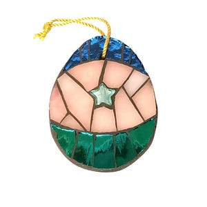 Uova di Pasqua in mosaico con vetri artistici, uova pasquali decorative, decorazioni uniche fatte a mano, regalo di Pasqua personalizzato