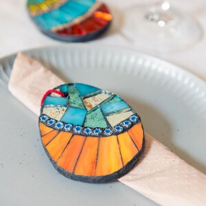 Uova di Pasqua in mosaico con vetri artistici, uova pasquali decorative, decorazioni uniche fatte a mano, regalo di Pasqua personalizzato