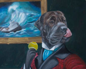 Custom Pet Portrait - Custom Painting on Gallery Wrapped Canvas, Pet Painting, Dog Portrait, Custom Pet Painting, Dog Portrait, Cat Portrait