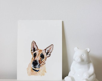 Custom Pet Portrait, Dog Portait, Custom Pet Painting, Minimalistic Pet Portrait, Dog Art, Animal Art, Custom Dog Portrait, Commission Art