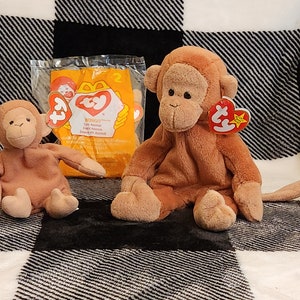 Beanie Baby and Teenie Beanie Baby Bongo Great Gift for the Nature Lovers, Stocking Stuffers, Gift for Birthday, Easter Basket Stuffers