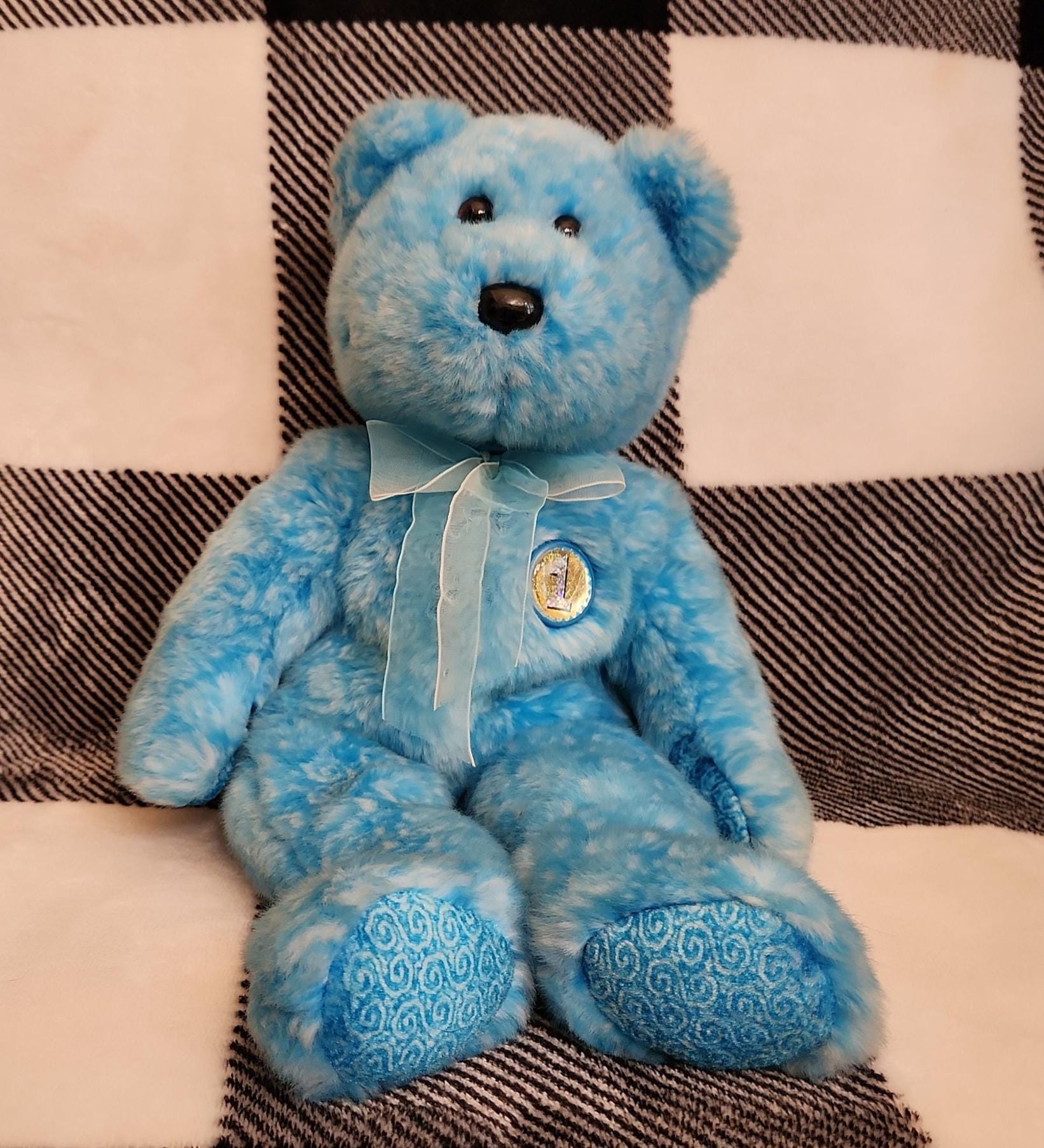 Beanie Buddy Clubby III Official Club Brown or Blue Teddy or Classy Blue Teddy, Beanie Buddy Teddy, Gift for Christmas, Gift for Children