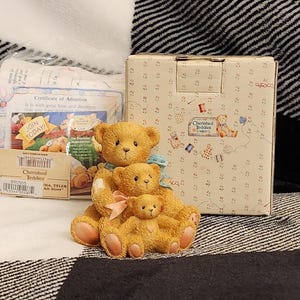 Cherished Teddies Theadore Samantha and Tyler Friends Come In All Sizes Figurine Home Décor, Gift for Teddy Bear Lover, Gift for Friends