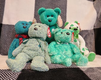 Saint Patrick Day Beanie Babies Wallace Erin Shamrock Lucke Green Bears Saint Patrick Day Gift, Gift for St Patrick Day, Gift for the Irish