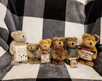 Boyd&#39;s Bear with Pillows Friends are Flowers Home Sweet Home Sheldon Bearly Flour Thinking of You, Gift for Friend, Gift for Children