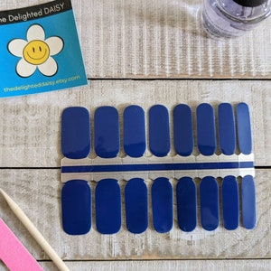 Color Changing Nail Wraps: Navy to Pink Heat Activated Nail Stickers