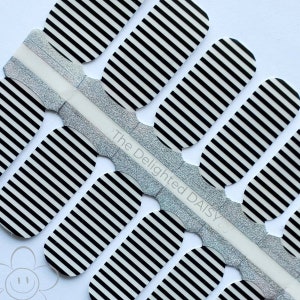Black Lines Nail Wraps, Nail Strips, Nail Stickers, Nail Art