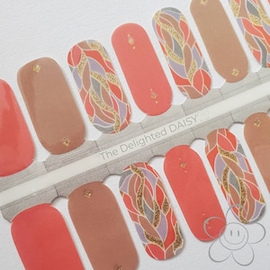 Bahama Mama Nail Wraps, Nail Strips, Nail Stickers, Nail Art