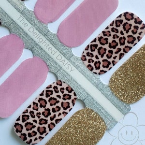Pink Cheetalicious Nail Wraps, Nail Strips, Nail Stickers, Nail Art