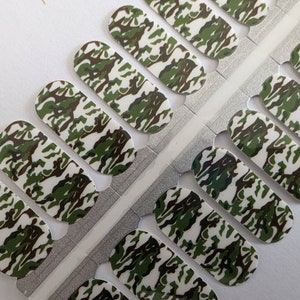 Camouflage Nail Wraps, Nail Strips, Nail Stickers, Nail Art