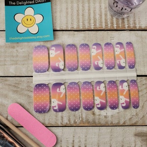 Easter Bunny Ombre Nail Wraps: Non-Toxic Nail Art Stickers