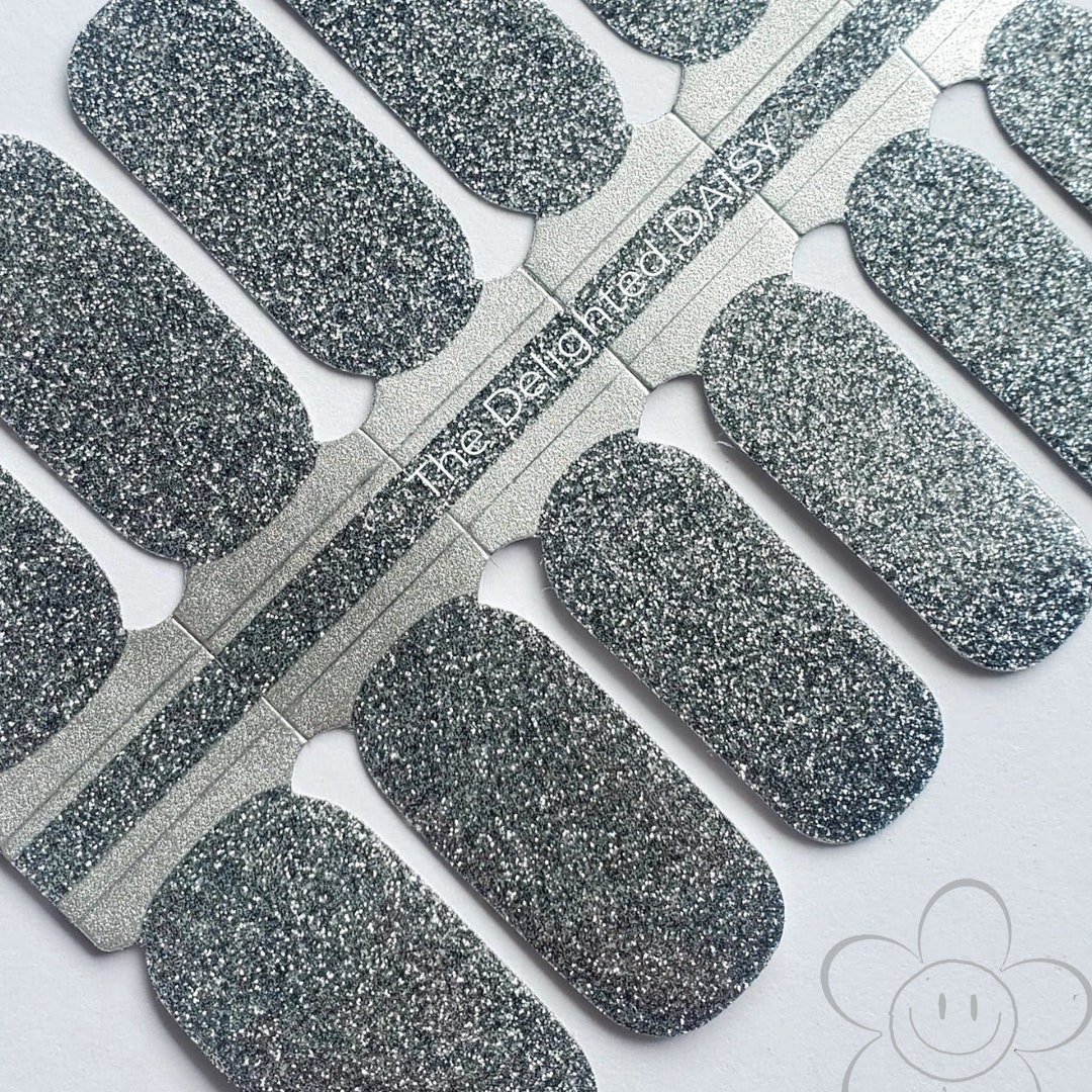Starry Night Glitter Nail Wraps: Non-toxic Nail Art Stickers - Etsy
