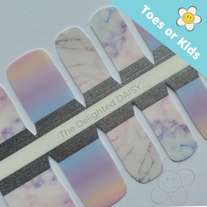 Ombre Marble Nail Wraps: Non-Toxic Nail Art Stickers