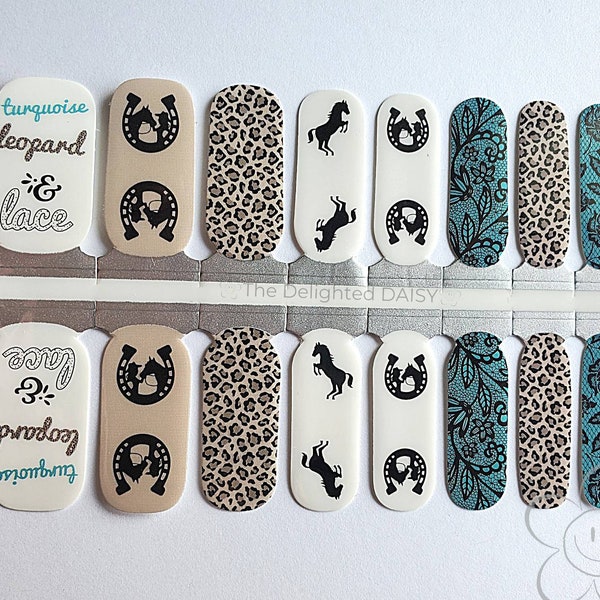 Fancy Cowgirl Nail Wraps, Nail Stickers, Nail Art