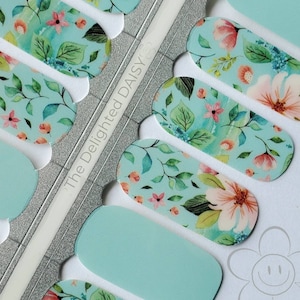 Bring mich irgendwo Tropisch Türkis Nail Wraps, Nagelstreifen, Nagelaufkleber, Nagelkunst