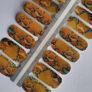 Pretty Python Snake Skin Nail Wraps, Nail Strips, Nail Stickers, Nail Art