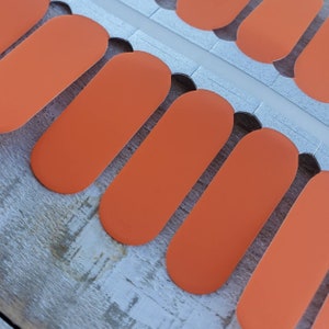 Orange Crush Matte Nail Wraps: Non-Toxic Nail Art Stickers