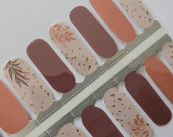Autumn Harvest Nail Wraps: Easy DIY Nail Art Stickers