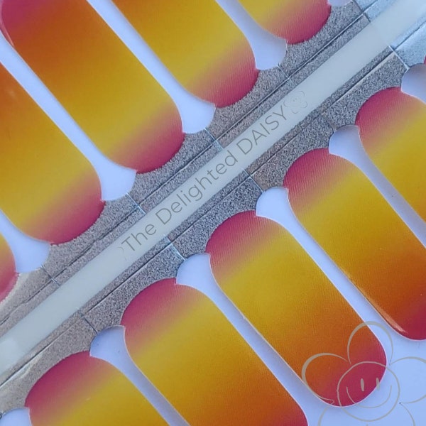 Summer Sunset Nail Wraps, Nail Stickers, Nail Art