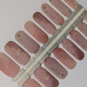 Subtle Rose Nail Wraps, Nail Strips, Nail Stickers, Nail Art