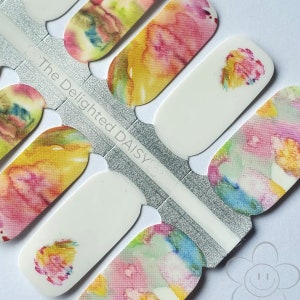 Watercolor Wishes Nail Wraps, Nail Strips, Nail Stickers, Nail Art