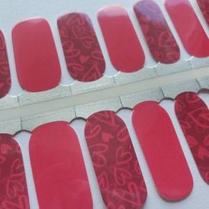 Love Heart Nail Wraps: Non-Toxic Nail Art Stickers