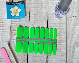 Neon Grün Nail Wraps, Nagel Aufkleber, Nail Art