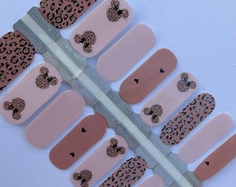 Fancy Minnie Mickey Nail Wraps, nagelstrips, nagelstickers, Nail Art