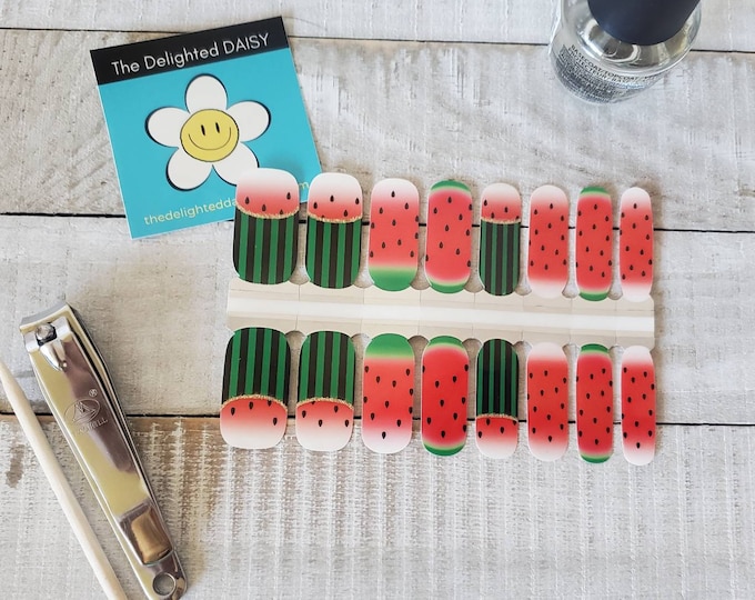 Watermelon Kids Nail Wraps Etsy