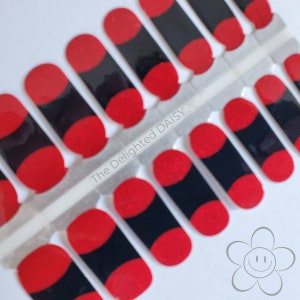 Wicked Red French Tip Nail Wraps: Easy DIY Nail Art