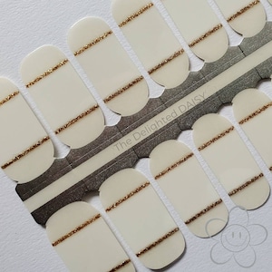French Gold Line Nail Wraps: Non-Toxic Nail Art Stickers