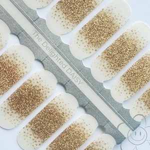 French SparkleTransparent Overlay Nail Wraps, Nail Strips, Nail Stickers, Nail Art