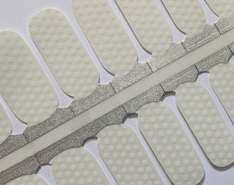 White Polka Dot Overlay Nail Wraps: Non-Toxic Nail Art Stickers
