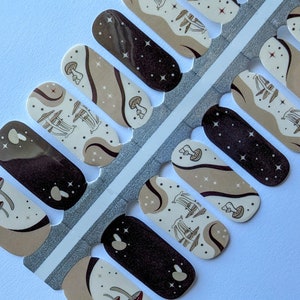 Magical Mushroom Nail Wraps, Nail Strips, Nail Stickers, Nail Art