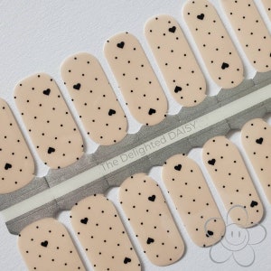 Neutral Sweetheart Nail Wraps, Nail Strips, Nail Stickers, Nail Art