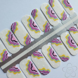 Groovy Nail Wraps: Transparent Negative Space Nail Art