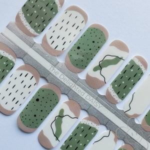 Kiwi Abstract Nail Wraps, Nail Strips, Nail Stickers, Nail Art