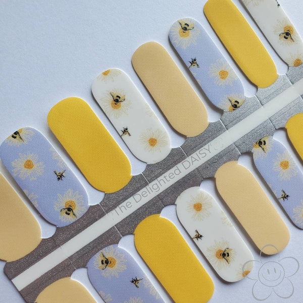 Busy Bee Nail Wraps, Nail Strips, Nail Stickers, Nail Art