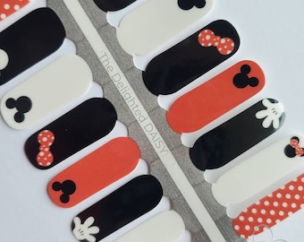 Hello Mickey Nail Wraps, Nail Strips, Nail Stickers, Nail Art