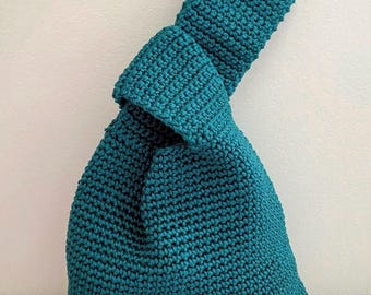 Crochet JAPANESE KNOT BAG - Handmade, Cotton Handbag